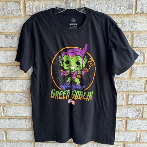 PopTees Marvel Green Goblin T-Shirt, Size M. - Picture 1 of 6